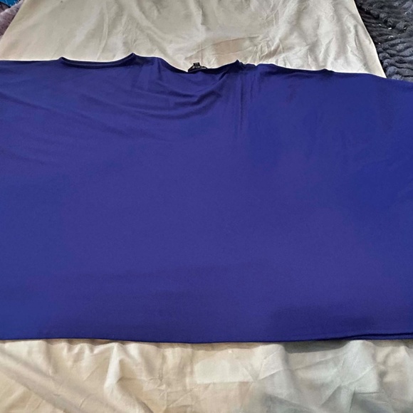NEW PHOTOS! COLD SHOULDER TUNIC, ROYAL PURPLE, SIZE 2X, KIMONO SLEEVES, WITH - Picture 11 of 15
